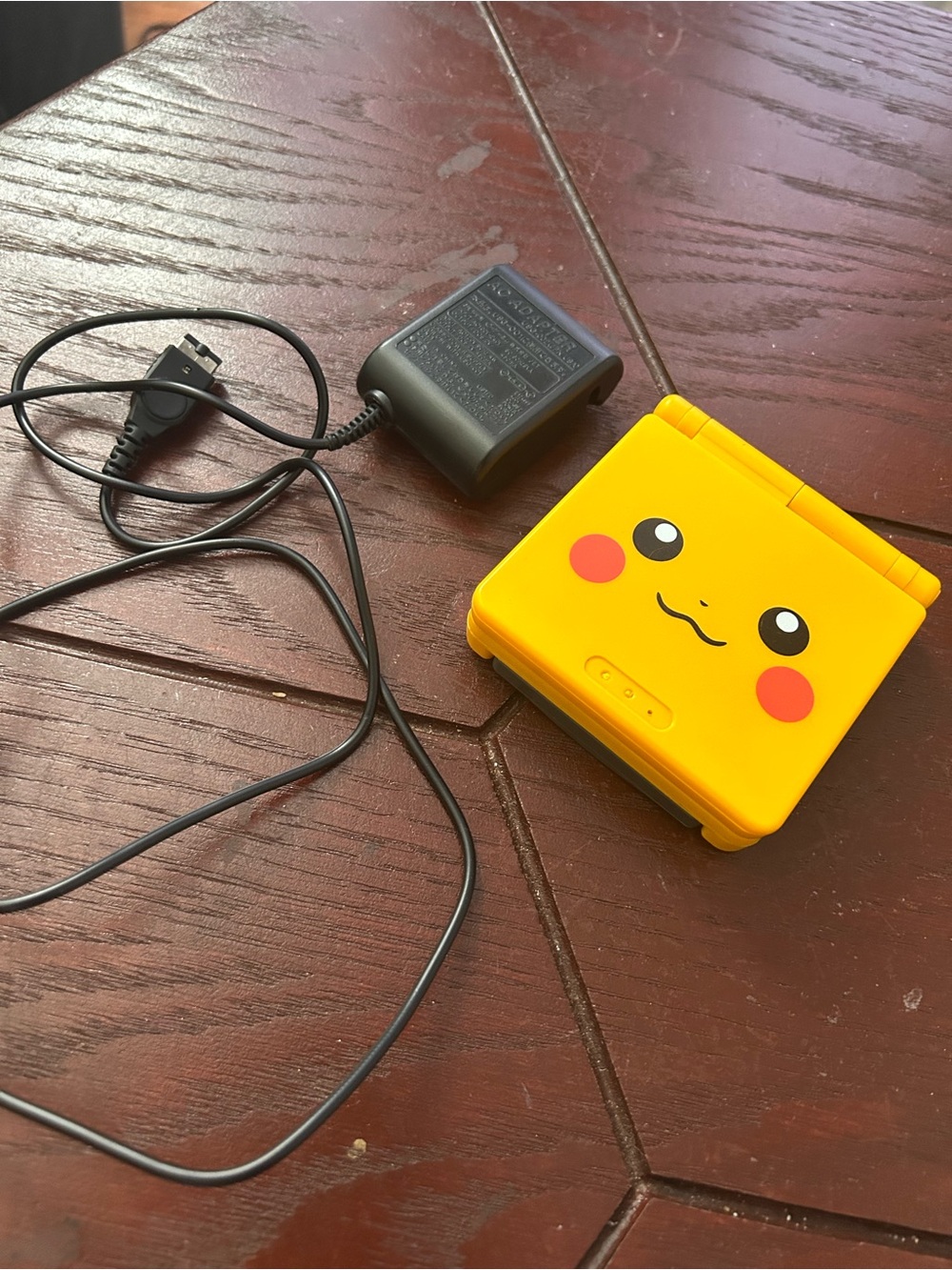 Pikachu Gameboy Advance SP with charger